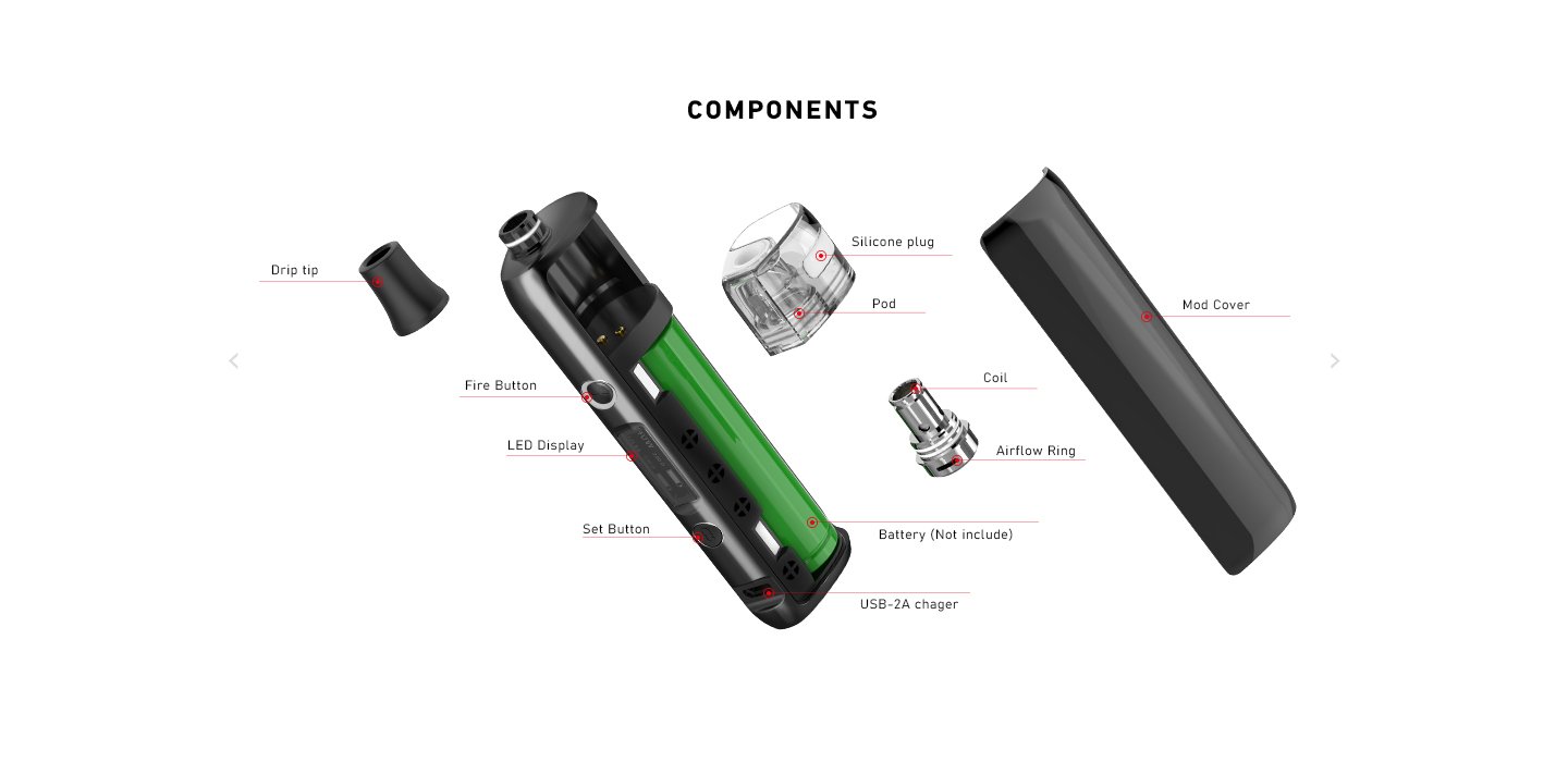 OXVA Origin Pod Components UK