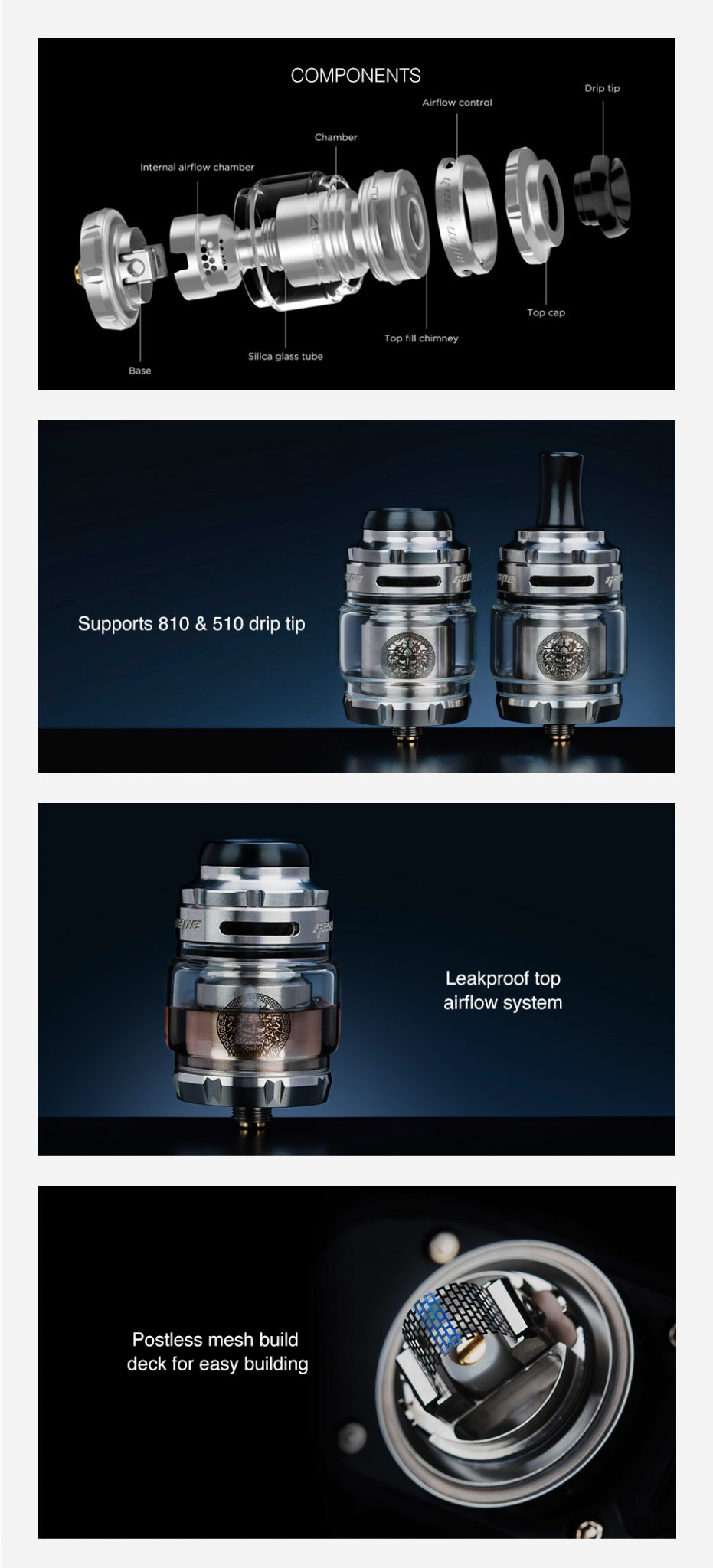 Geekvape Zeus Mesh RTA UK Features