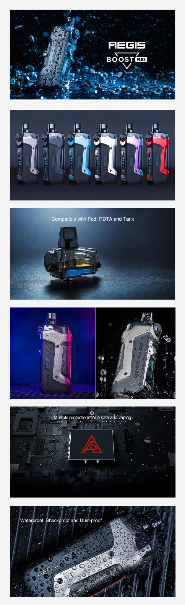 Geekvape-Aegis-Boost-Plus-40W-3-in-1-Pod-Kit-features