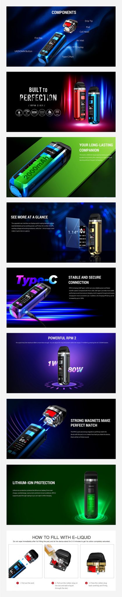 SMOK-RPM-2-80W-Pod-Kit-2000mAh-Features-UK