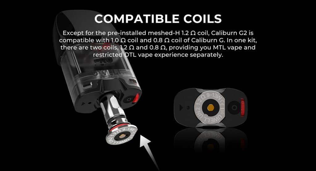 Uwell Caliburn G & G2 Pod Coils Coil Variation