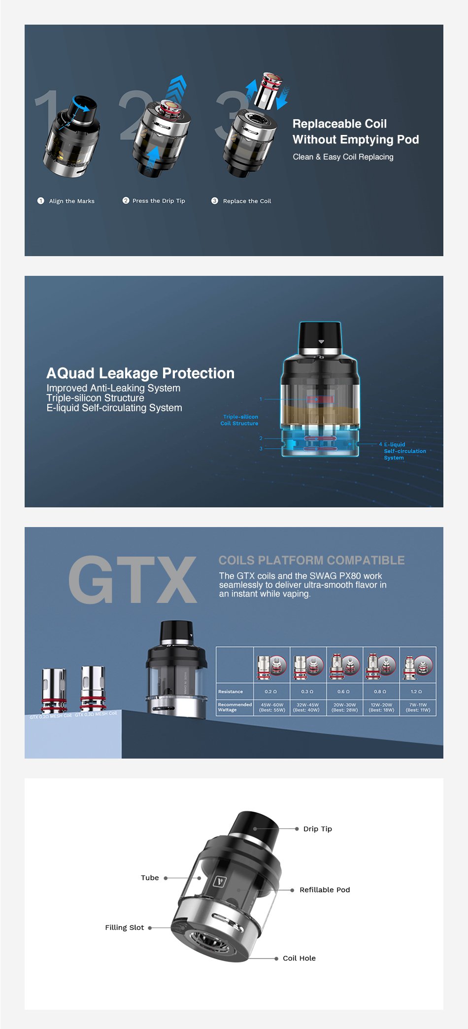 Vaporesso Swag Pod XL Features UK