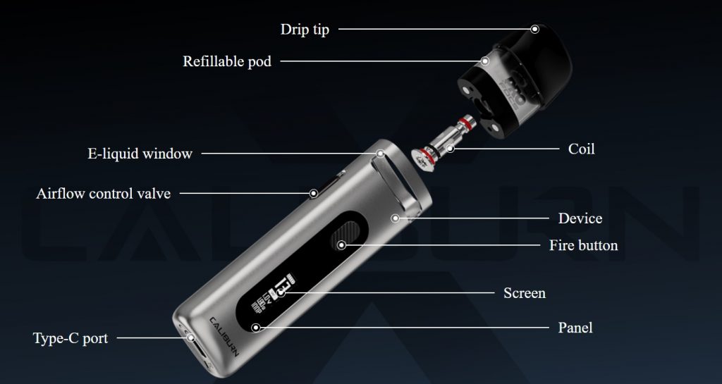 Uwell Caliburn X Pod Kit Parts