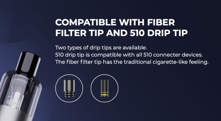 Uwell Whirl S2 Pod Vape Kit Drip Tip