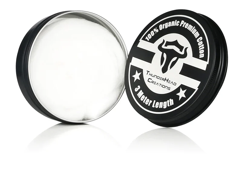 Thunderhead Creations Organic Premium Cotton Open Tin