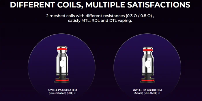 Uwell Crown D Pod Mod Kit Coil Options