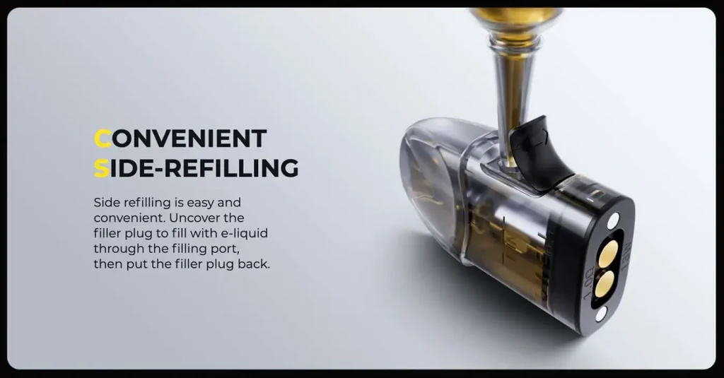 Caliburn A3 Replacement Pods by Uwell Side Fill Promo