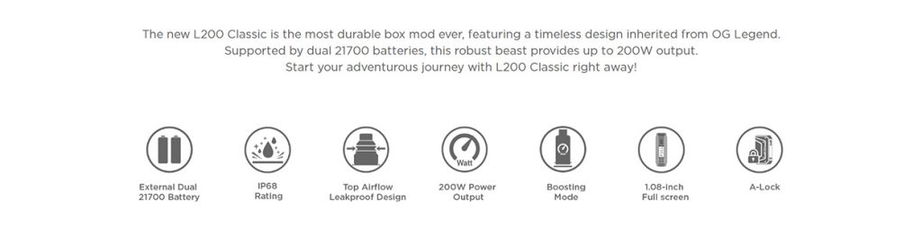 Geekvape L200 Classic Kit with Z Max Tank Features