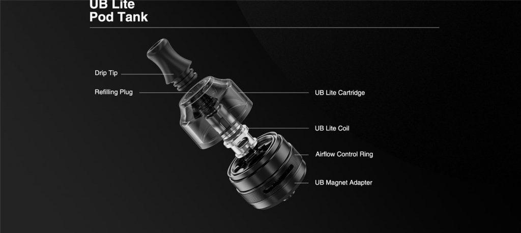 Lost Vape Thelema Mini 45W Kit UB Lite Pod Blown