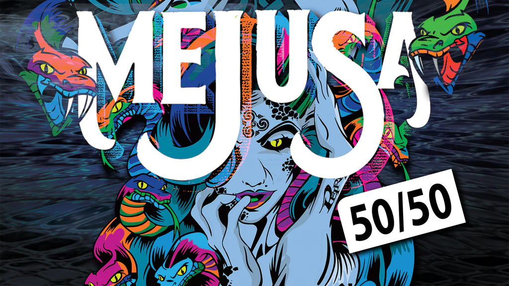 Mejusa 50 50 E-liquid 50ml Shortfill Logo