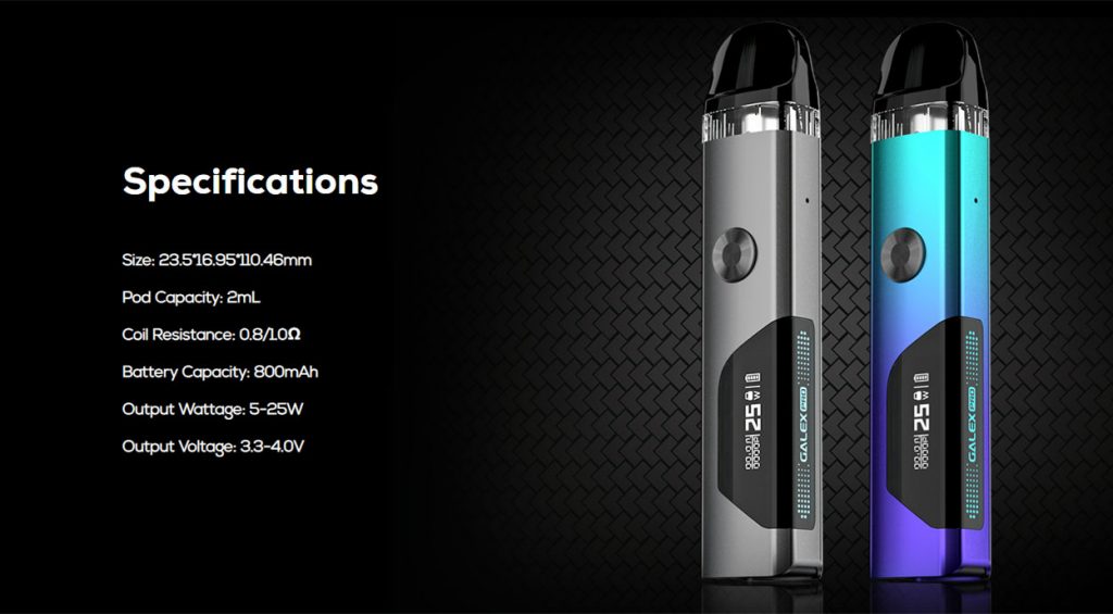 Freemax Galex Pro Pod Kit Specifications