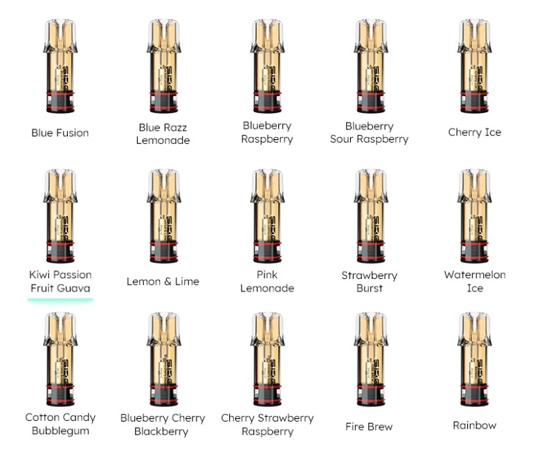 SKE Crystal Plus Prefilled Pods E-liquid Flavours