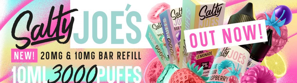 Salty Joe's Bar Refill Nic Salts 10ml Banner