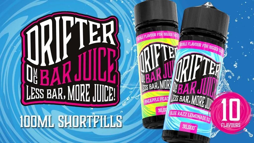 Drifter Bar Juice E-liquid 100ml Shortfill Banner