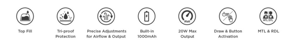 Geekvape AQ (Aegis Q) Pod Kit Features