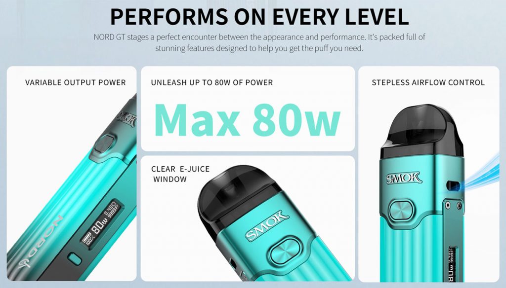 SMOK Nord GT Pod System Kit Performance