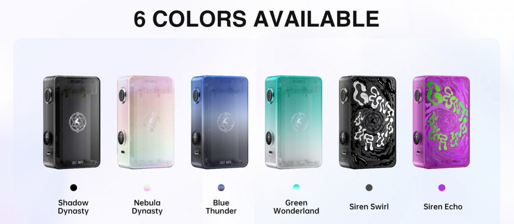 Lost Vape Centaurus P200 Box Mod Colours