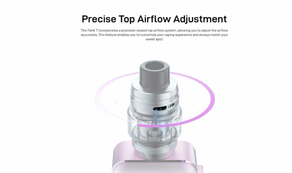 Vaporesso iTank T Sub-Ohm Tank Airflow Adjustment
