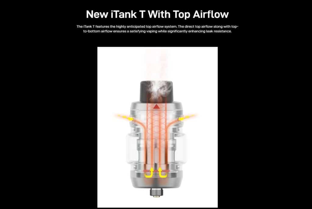 Vaporesso iTank T Sub-Ohm Tank Top Airflow