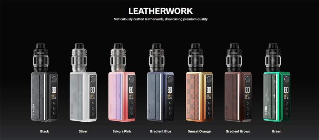 Voopoo Drag 5 Vape Kit Leatherwork Colours