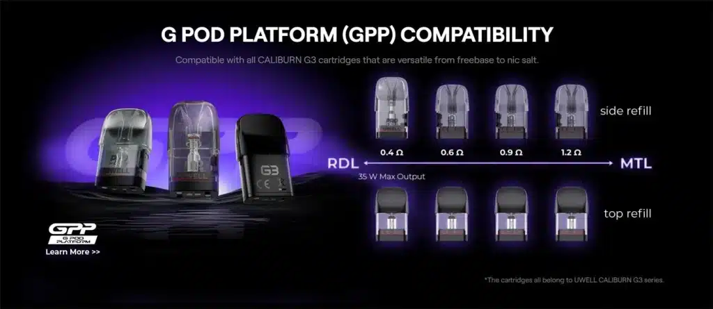 Uwell Caliburn G3 PRO Pod Kit Compatible Pods