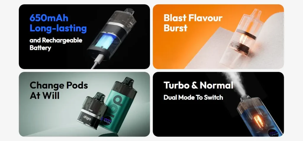 Vaporesso Dojo Blast 6000 Vape Kit Features