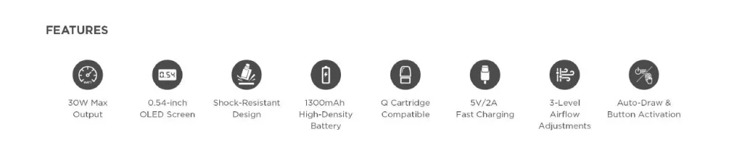 Geekvape Aegis Hero Q Pod Kit Key Features