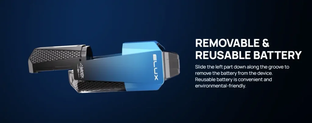 Elux Cyberover 6K Disposable Vape Removable & Resusable Battery