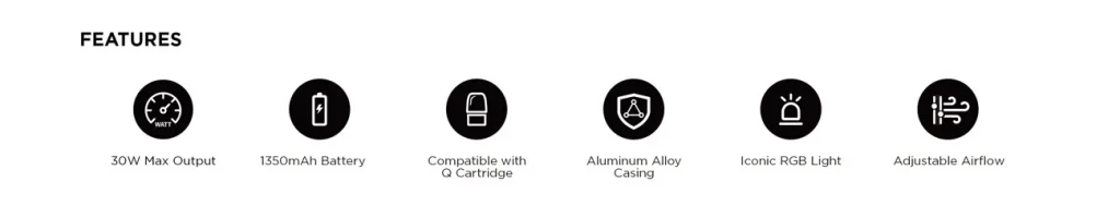 Geekvape Sonder Q2 Pod Kit Features