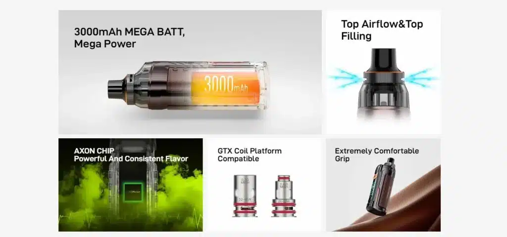 Vaporesso Armour G Pod Kit Key Features