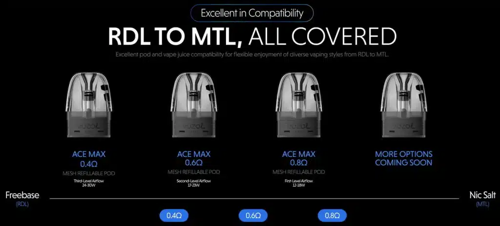 Vozol Ace Max Replacement Pods