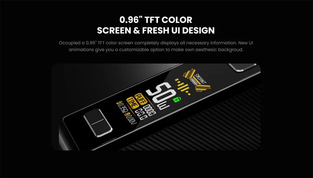 Smoant Pasito Pro Pod Kit Screen Design
