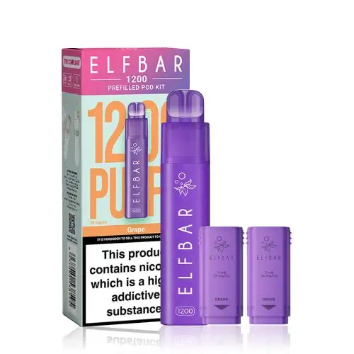 Elf Bar 1200 Puff Disposable Pod Kit Grape