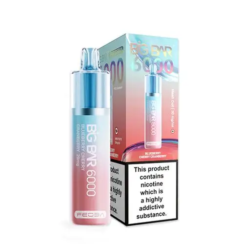 Feoba Big Bar 6000 Disposable Vape 20mg Blueberry Cherry Cranberry