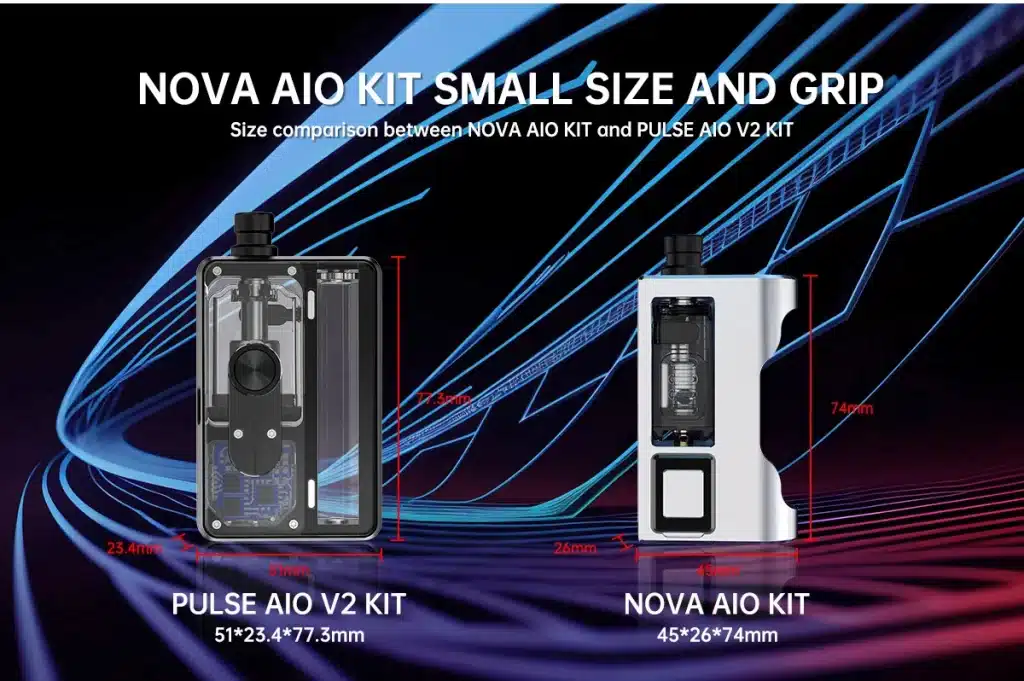 Vandy Vape Nova AIO Kit 60W Size