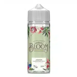 Single 100ml bottle of Bloom shortfill e-liquid in Juniper Mangosteen Apple flavour