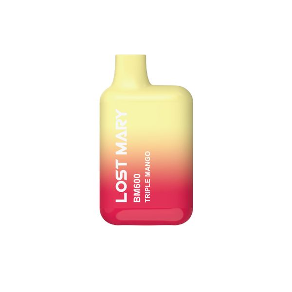 A Lost Mary BM600 disposable vape pod in mango