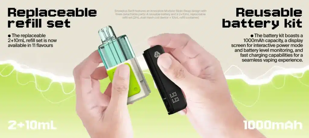 Snowplus Swift Prefilled Pod Refills Specs