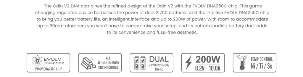 Dovpo Odin V2 DNA250C Mod Key Features