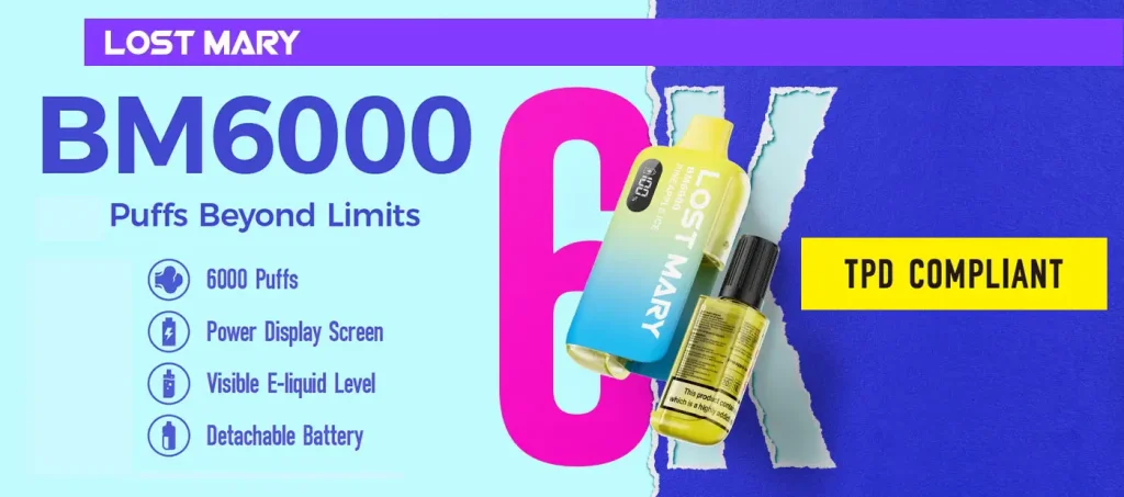 Lost Mary BM6000 Refillable Prefilled Vape Kit Key Features