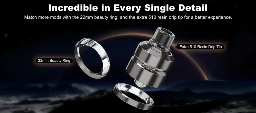 Hellvape Dead Rabbit Mini RDA Extra 510 Resin Drip Tip