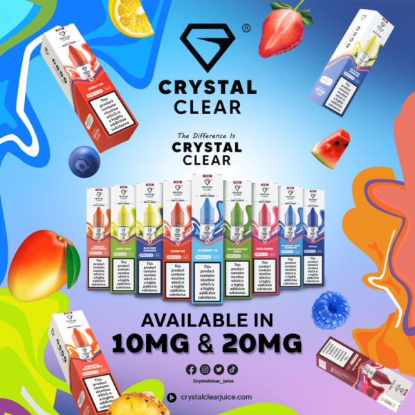 Crystal Clear Nic Salts 10ml - Image 21