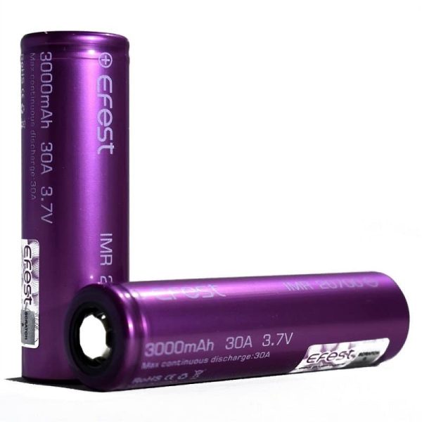 Efest IMR 20700 3000mAh 30A Battery Pair