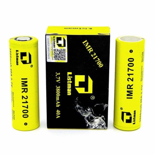 Listman IMR 21700 3800mAh 40A Battery Pair