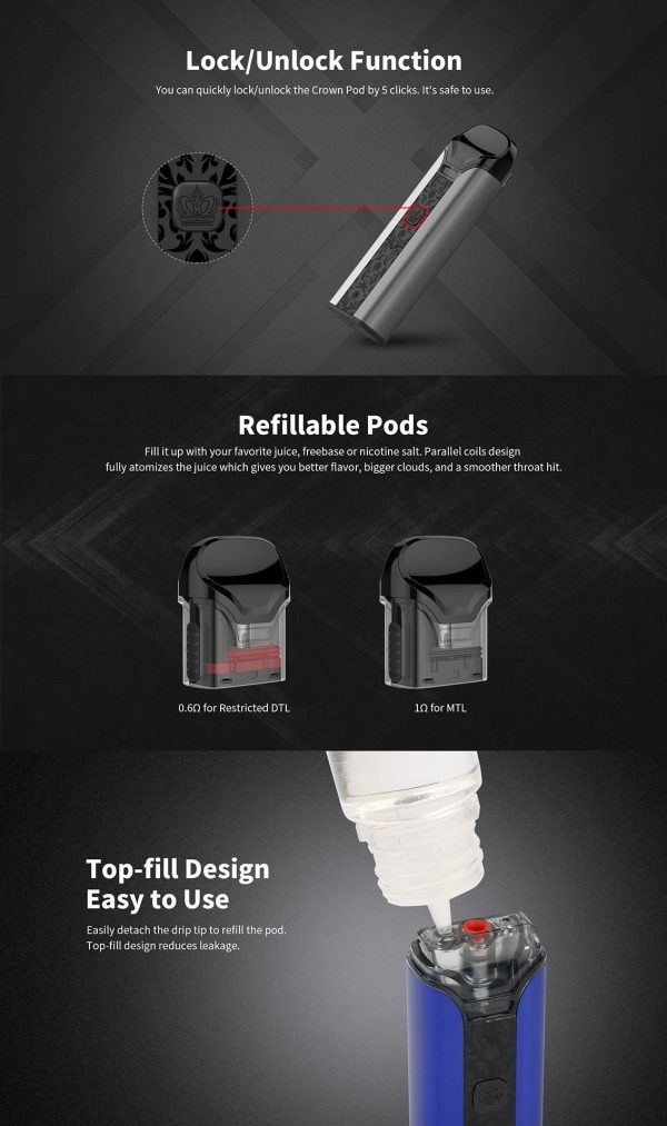 Uwell Crown Pod Kit UK - Image 3
