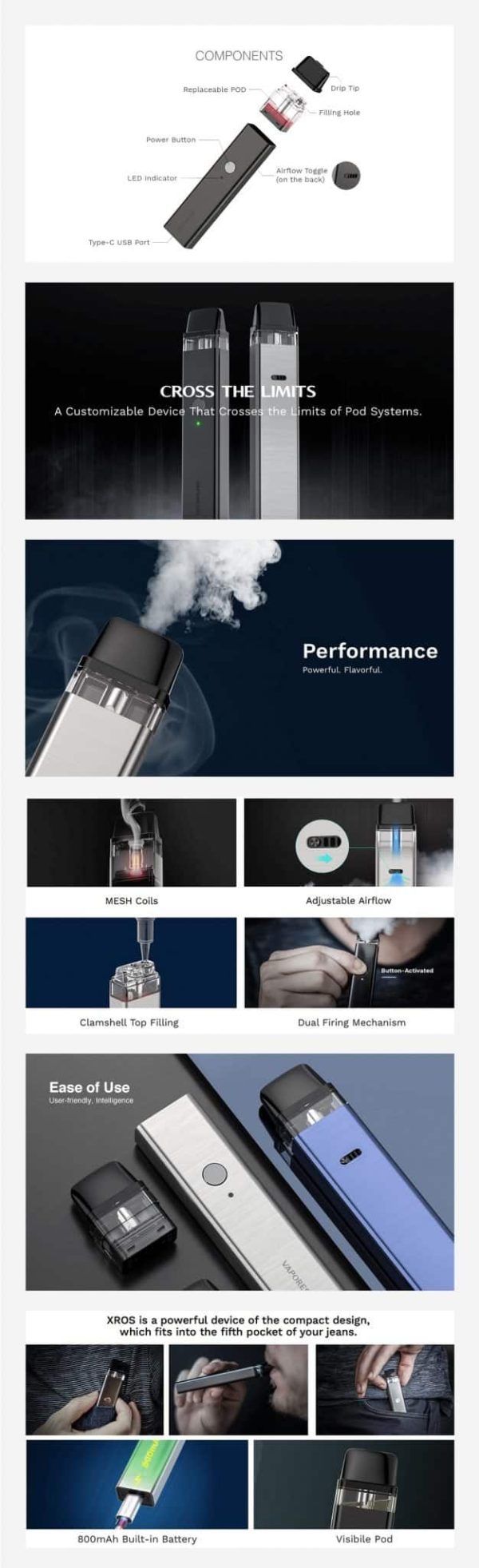 Vaporesso XROS Pod Kit 800mAh - Image 3