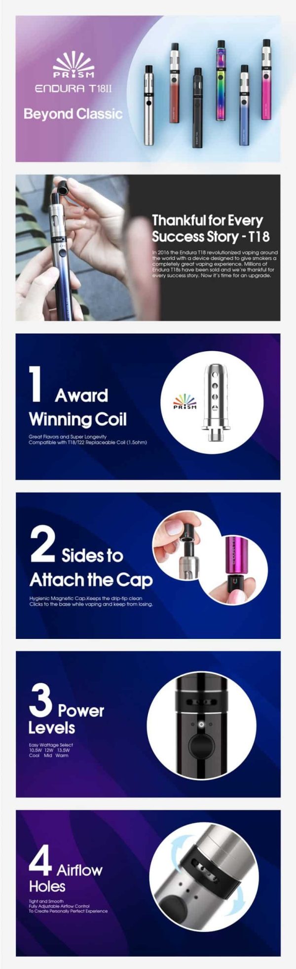Innokin Endura T18 II Pen Kit 1300mAh - Image 2