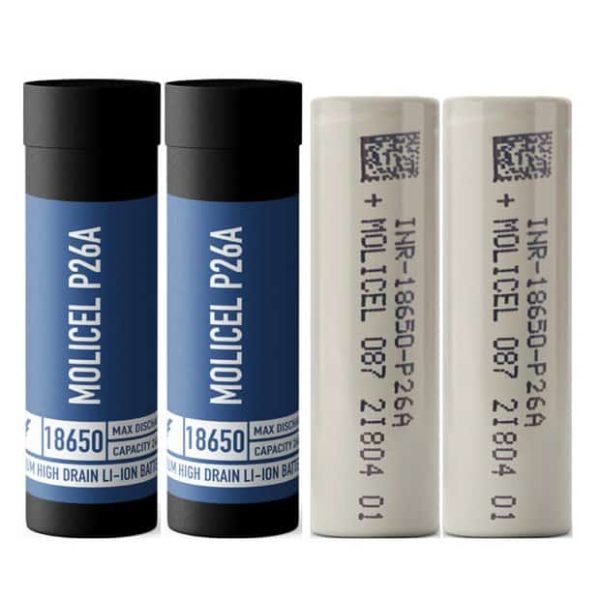 Molicel P26A 18650 Battery Pair