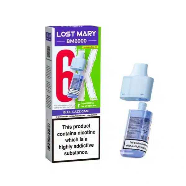 Lost Mary BM6000 Refill Pods Blue Razz Gami