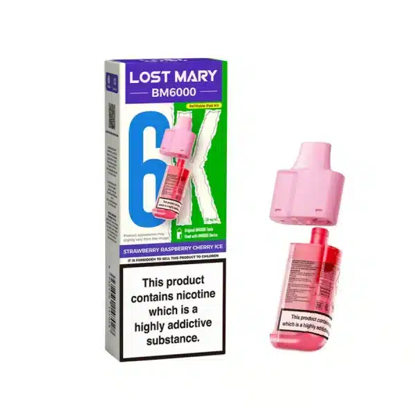 Lost Mary BM6000 Refill Pods Strawberry Raspberry Cherry Ice